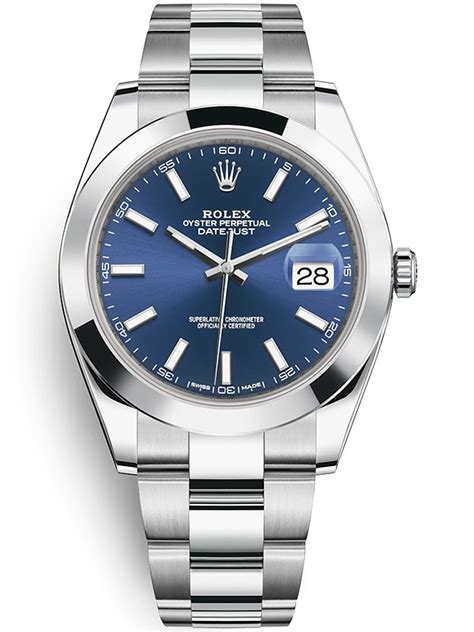 rolex datejust 41 126300 blue|rolex datejust 41 smooth bezel.